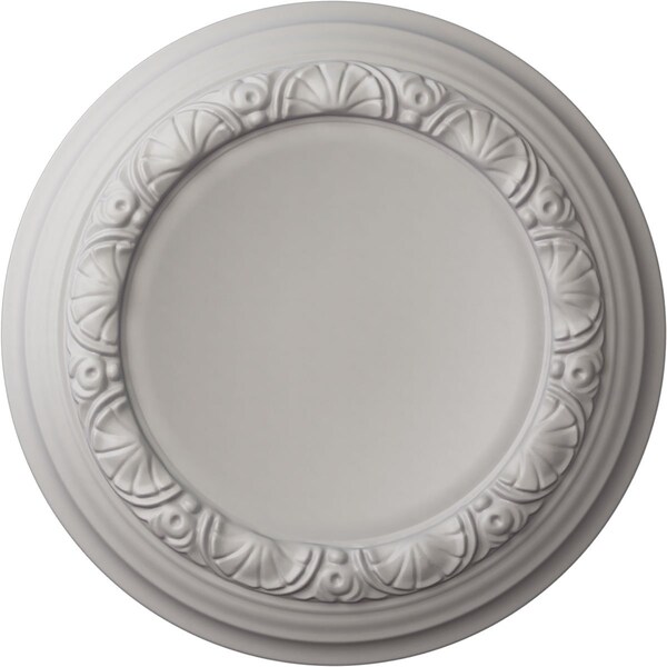 Ekena Millwork Carlsbad Ceiling Medallion (Fits Canopies up to 7 7/8"), 12 1/2"OD x 1 1/2"P, Ultra Pure White CM12CAUWF - main